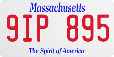 MA license plate 9IP895