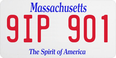 MA license plate 9IP901
