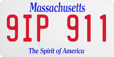 MA license plate 9IP911