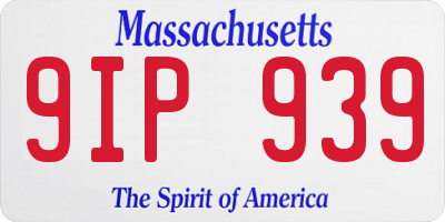 MA license plate 9IP939