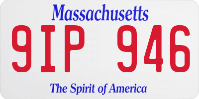 MA license plate 9IP946