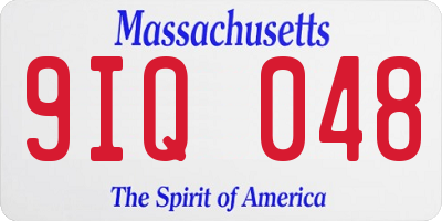 MA license plate 9IQ048