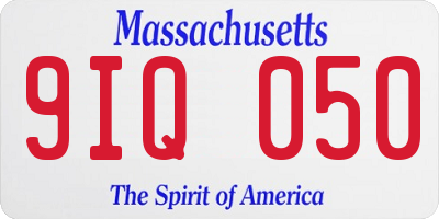 MA license plate 9IQ050
