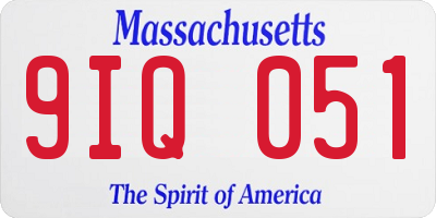 MA license plate 9IQ051