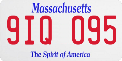 MA license plate 9IQ095