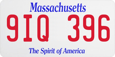 MA license plate 9IQ396