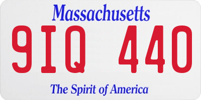MA license plate 9IQ440