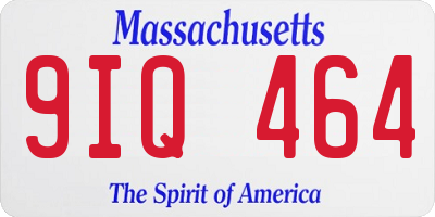 MA license plate 9IQ464