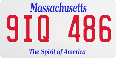 MA license plate 9IQ486
