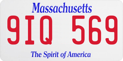 MA license plate 9IQ569
