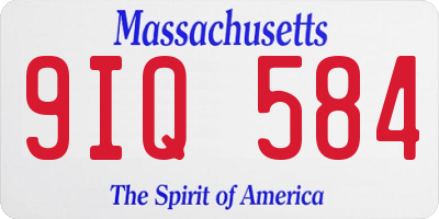 MA license plate 9IQ584