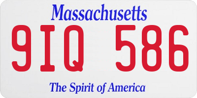MA license plate 9IQ586