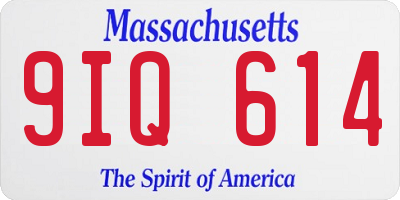 MA license plate 9IQ614