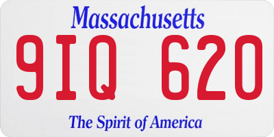 MA license plate 9IQ620