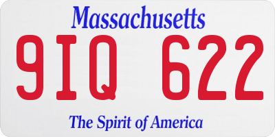 MA license plate 9IQ622