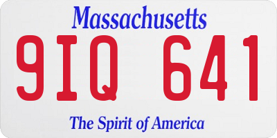 MA license plate 9IQ641