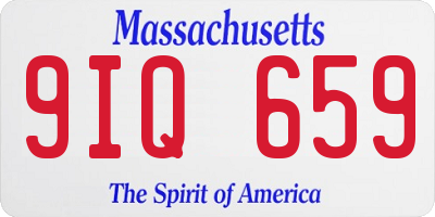 MA license plate 9IQ659