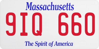 MA license plate 9IQ660