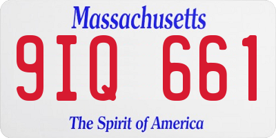 MA license plate 9IQ661