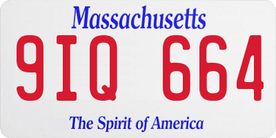 MA license plate 9IQ664
