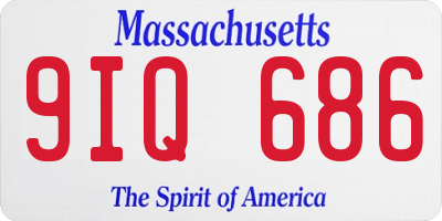 MA license plate 9IQ686