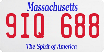 MA license plate 9IQ688