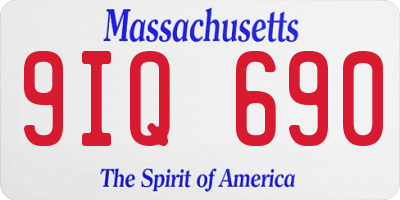 MA license plate 9IQ690