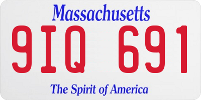 MA license plate 9IQ691