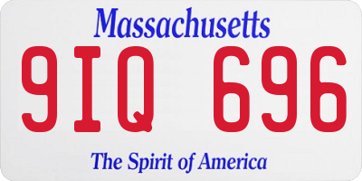 MA license plate 9IQ696