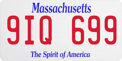 MA license plate 9IQ699