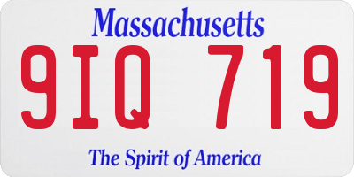 MA license plate 9IQ719