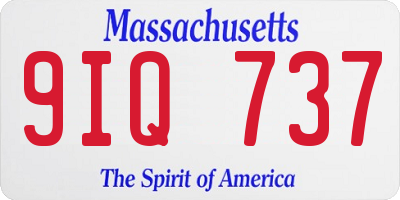 MA license plate 9IQ737