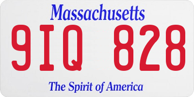 MA license plate 9IQ828