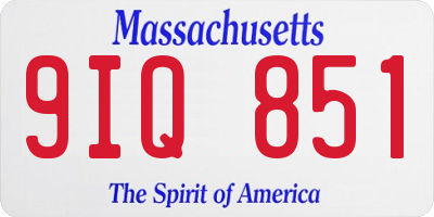 MA license plate 9IQ851