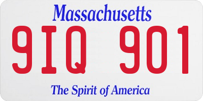 MA license plate 9IQ901
