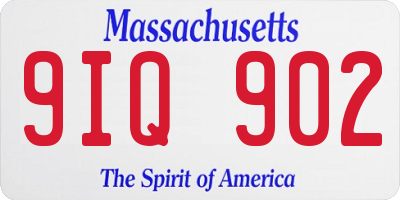 MA license plate 9IQ902
