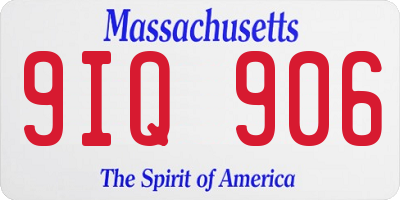 MA license plate 9IQ906
