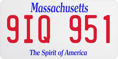 MA license plate 9IQ951