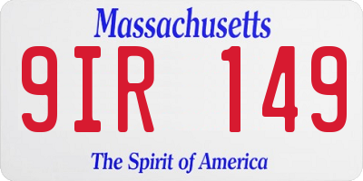 MA license plate 9IR149