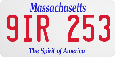 MA license plate 9IR253