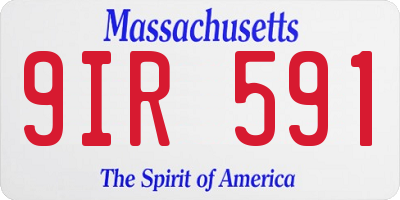 MA license plate 9IR591