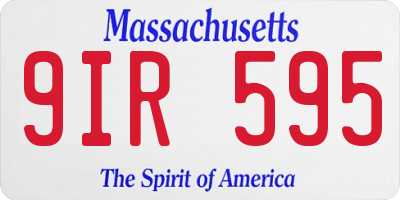 MA license plate 9IR595