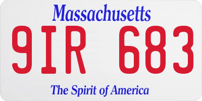 MA license plate 9IR683