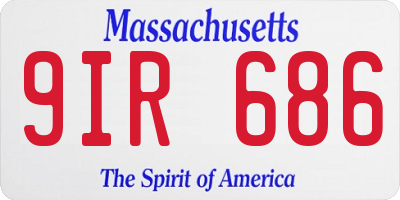 MA license plate 9IR686
