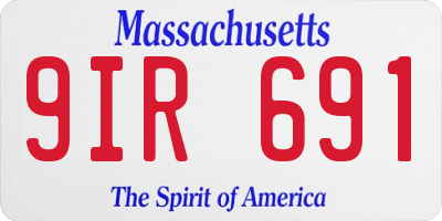 MA license plate 9IR691