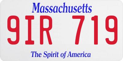 MA license plate 9IR719