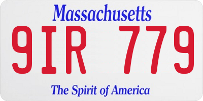 MA license plate 9IR779