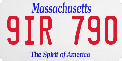 MA license plate 9IR790