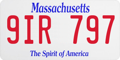 MA license plate 9IR797