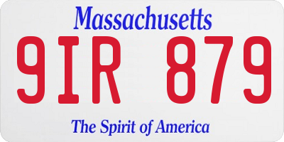 MA license plate 9IR879